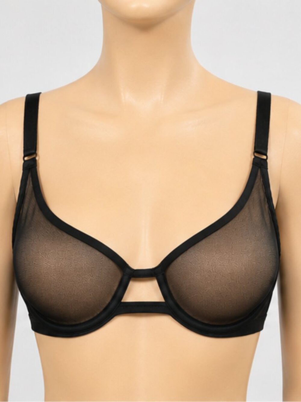 🖤 Auden Black Mesh Underwire Bra 34DD